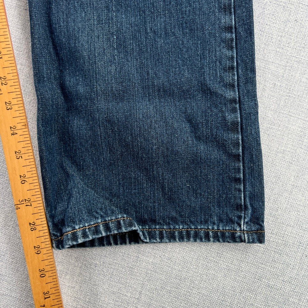 Levis 527 Low Boot Cut Jeans Mens 34x30 (fits 34x29) Dark Wash Blue Cowboy Y2K‎ - Picture 7 of 11